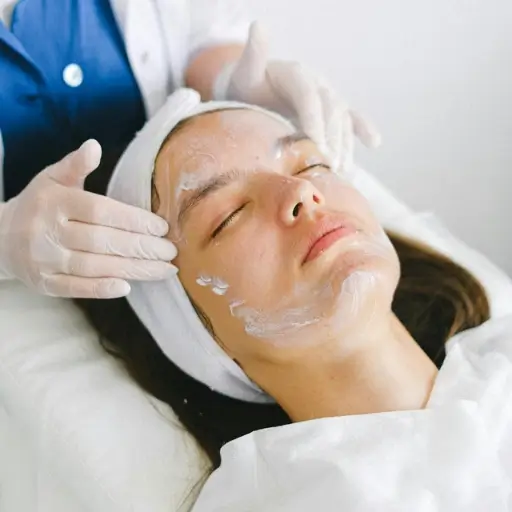 Facial treatment application at Bristol Beauty Line