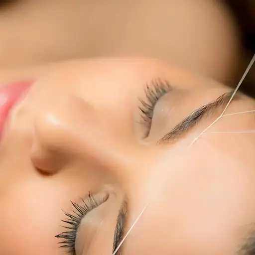 Professional eyebrow threading at Bristol Beauty Line beauty salon